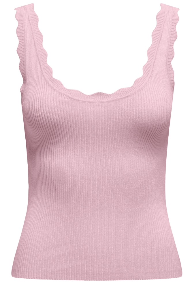 JDYNANNA S/L SCALLOP EDGE TOP KNT N 15290585 FAIRY TALE